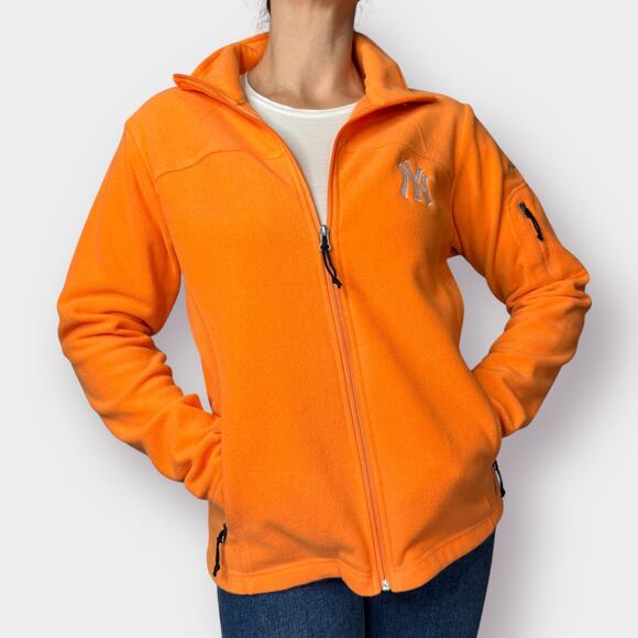 Columbia Orange Yankees Fleece Zip up Size L - Picture 2 of 8